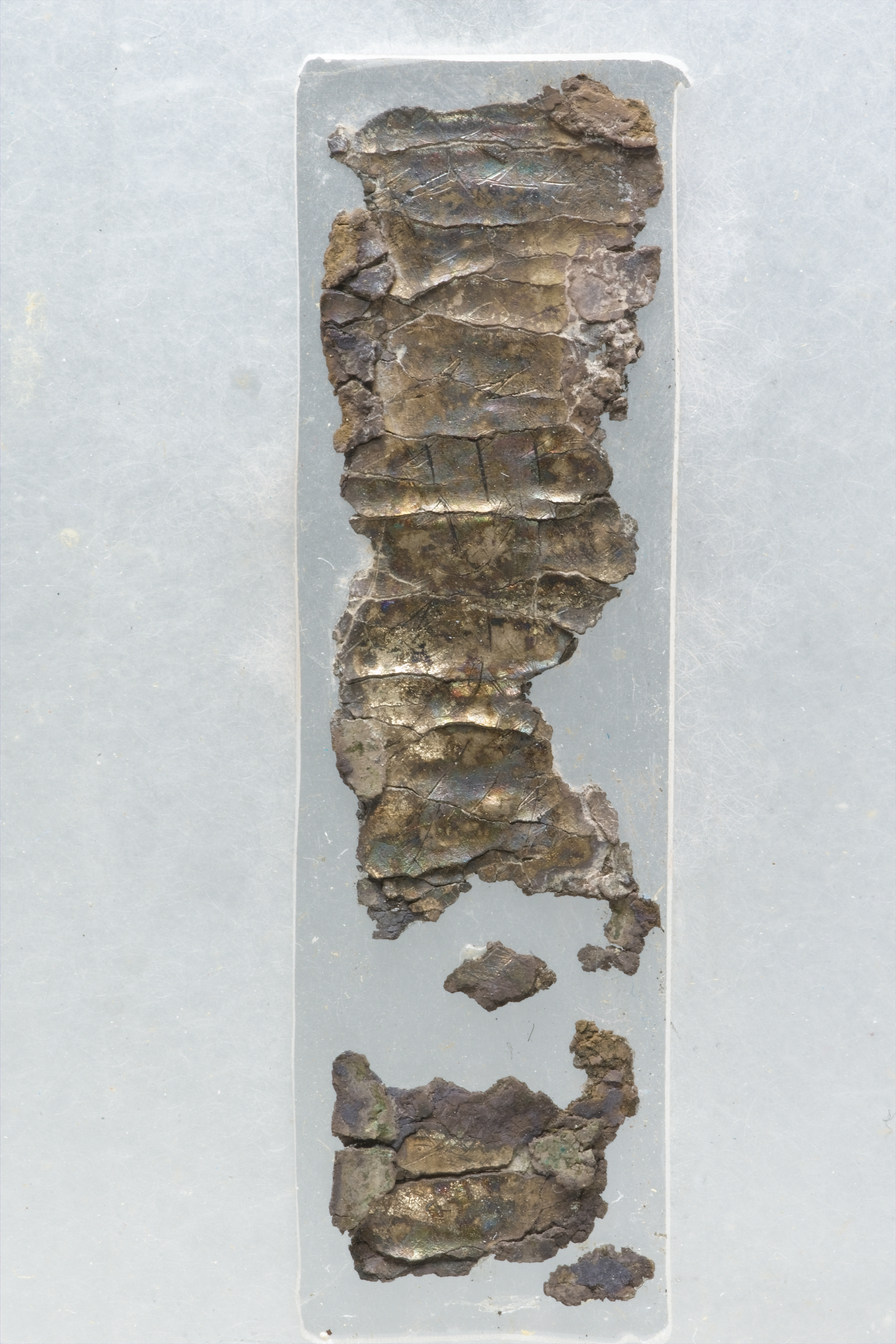 Ketef Hinnom Silver Scrolls (Scan 2) showing Numbers 6:24 from Late 7th Century BC – Early 6th Century BC found in Ketef Hinnom, Cave 24, currently housed at Israel Museum, Jerusalem